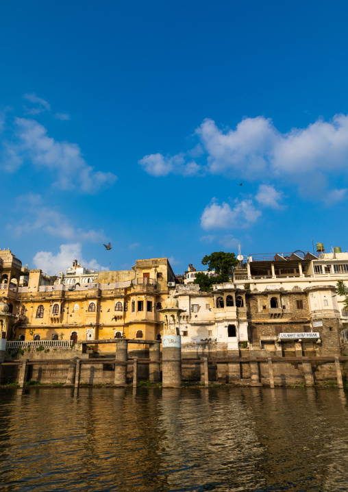 Historic building alongside lake Pichola, Rajasthan, Udaipur, India