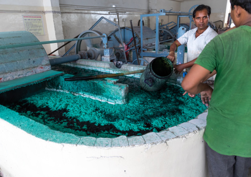 Indian workers in Salim's paper handmade paper factory, Rajasthan, Sanganer, India