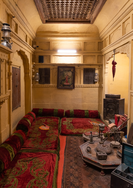 Patwa haveli furnitures, Rajasthan, Jaisalmer, India