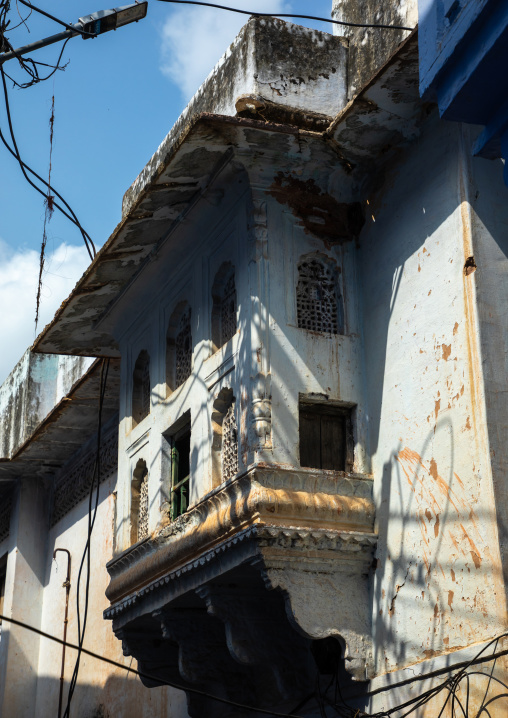 Balcony of an haveli, Rajasthan, Bundi, India