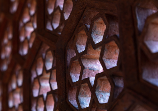 Jali window in Jaigarh fort, Rajasthan, Amer, India