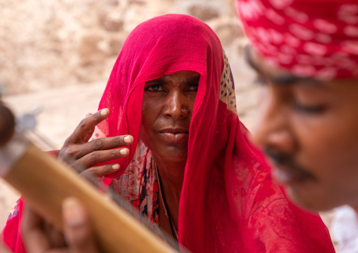 Rajasthani musician and singer in Mehrangarh fort, Rajasthan, Jodhpur, India