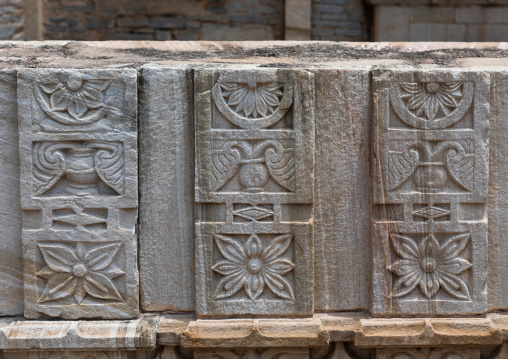 Carvings at Rana kumbh palace at Chittorgarh fort, Rajasthan, Chittorgarh, India