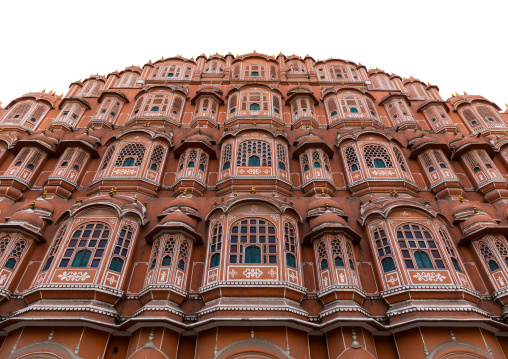Front of the Hawa Mahal the palace of winds, Rajasthan, Jaipur, India