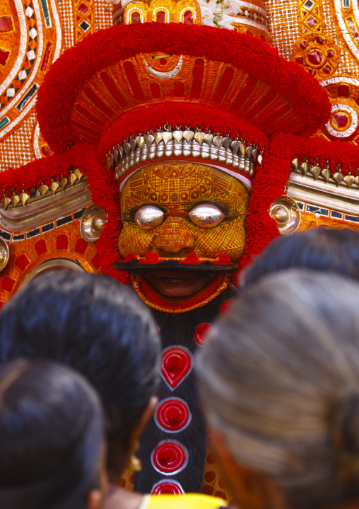 People Asking Questions About The Future During Theyyam Ceremony, Thalassery, India