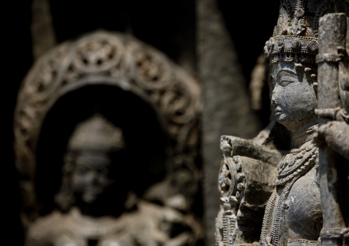 Carvings Cuts In Rock At Keshava Temple, Somnathpur, India