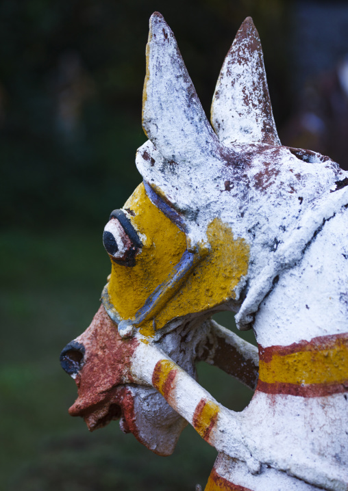 Terracotta Horses Lined Up By The Ayyanar Temple, Pudukkottai, India