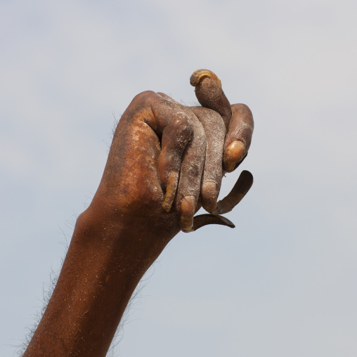 Naga Sadhu Holding His Arm Up, Maha Kumbh Mela, Allahabad, India