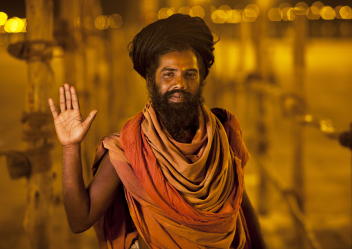 Naga Sadhu In Juna Akhara, Maha Kumbh Mela, Allahabad, India