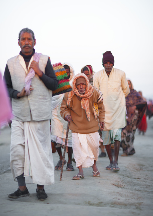 Pilgrims At Maha Kumbh Mela, Allahabad, India
