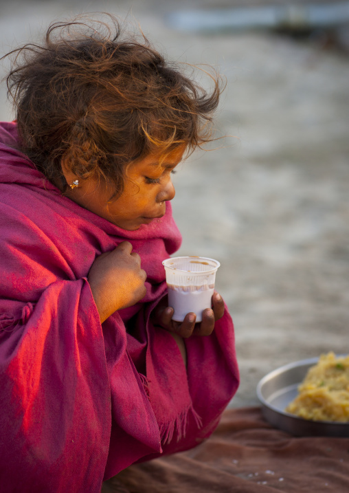 Kid In Maha Kumbh Mela, Allahabad, India