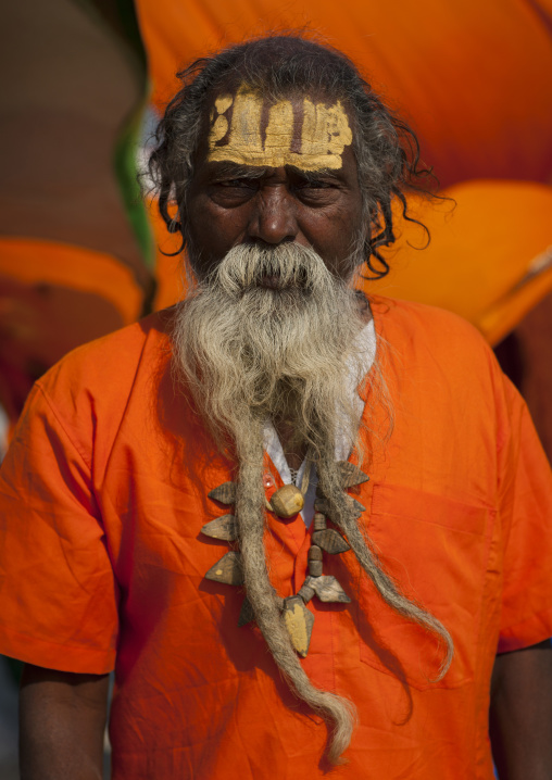 Pilgrim At Maha Kumbh Mela, Allahabad, India