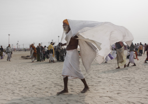 Pilgrim At Maha Kumbh Mela, Allahabad, India