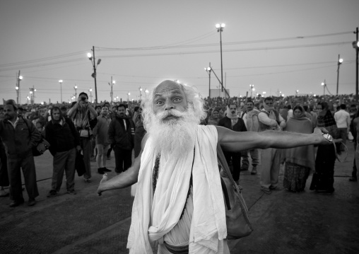 Pilgrim Dancing At Maha Kumbh Mela, Allahabad, India