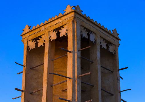 wind tower used as a natural cooling system in iranian traditional architecture, Qeshm Island, Laft, Iran