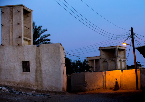 wind towers used as a natural cooling system in iranian traditional architecture, Qeshm Island, Laft, Iran