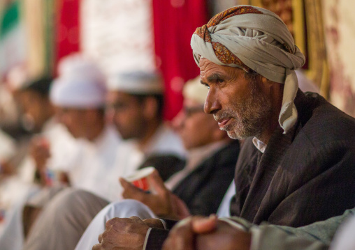men during a wedding ceremony, Qeshm Island, Tabl , Iran