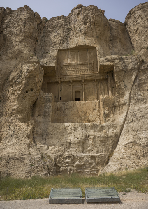 Achaemenian royal tombs in naqsh-e rustam necropolis, Fars province, Shiraz, Iran