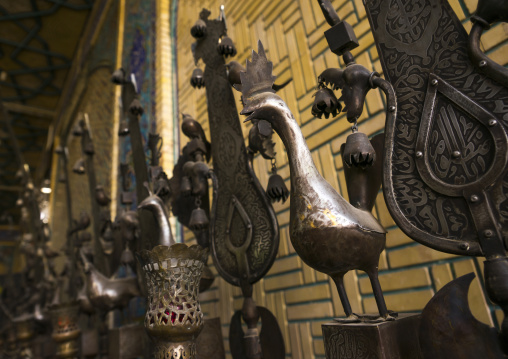 Alam inside the shrine of hasan ibn musa ibn ibn jafar, Isfahan province, Kashan, Iran