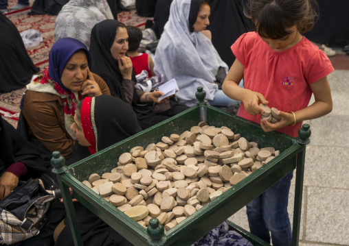 Muhr head-stones made of clay from some holy land used by shia muslims in the shrine of fatima al-masumeh, Qom province, Qom, Iran