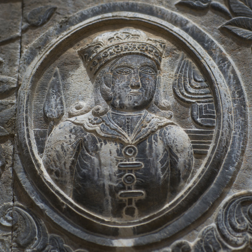 Carved decorations of an old qajar house, Isfahan province, Isfahan, Iran