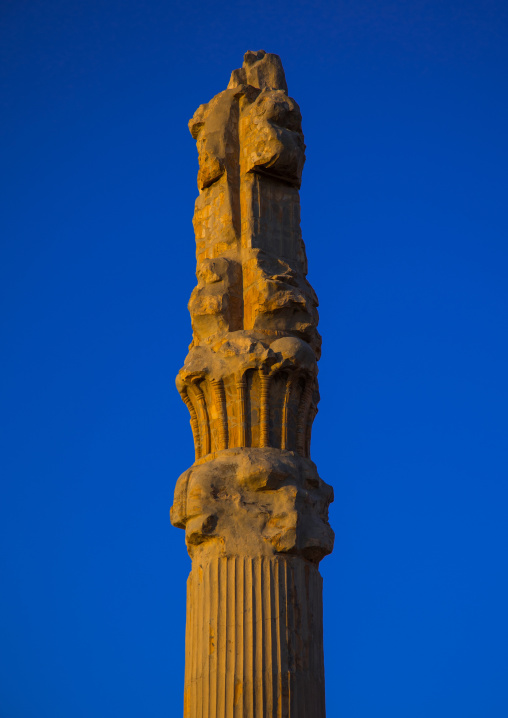 Ancient columns in the gate of all nations in Persepolis, Fars Province, Marvdasht, Iran