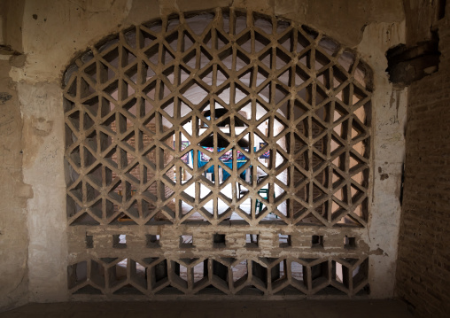 Pattern window at Jameh mosque, Isfahan Province, Ardestan, Iran