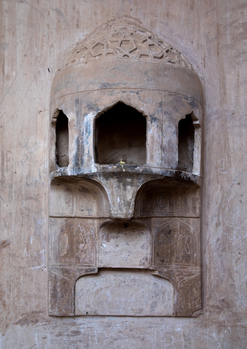 Lamp for candles inside Jameh mosque, Isfahan Province, Ardestan, Iran