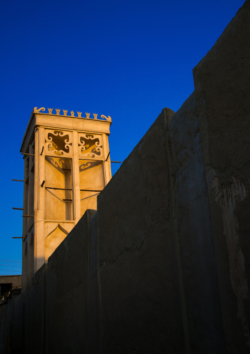 wind tower used as a natural cooling system in iranian traditional architecture, Qeshm Island, Laft, Iran