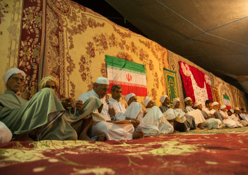 iranian men during a wedding ceremony, Qeshm Island, Tabl , Iran
