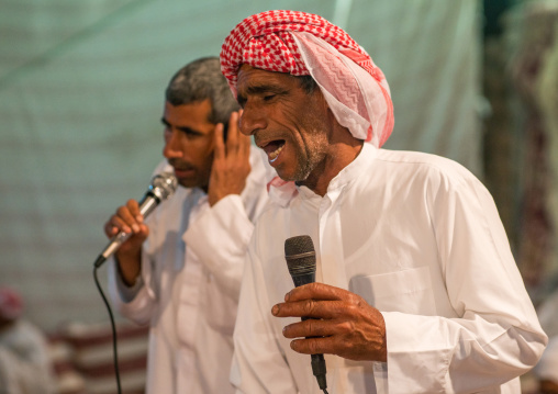 men singing during a wedding ceremony, Qeshm Island, Tabl , Iran
