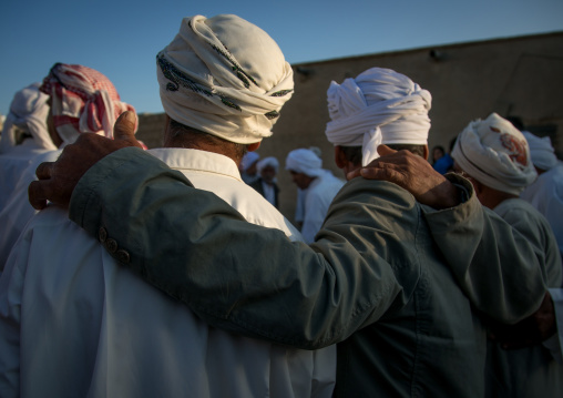 men dancing during a wedding ceremony, Qeshm Island, Salakh, Iran