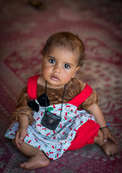 gypsy todder with amulet around her neck, Central County, Kerman, Iran