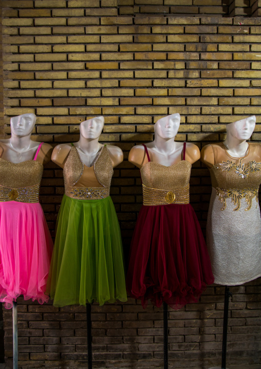mannequins with heads hald cut in ganjali bazaar, Central County, Kerman, Iran