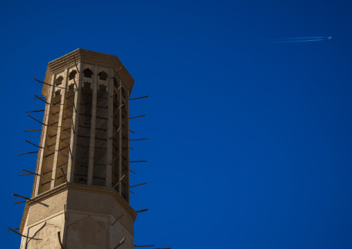 wind tower standing over 33 meters in dolat abad garden, Central County, Yazd, Iran