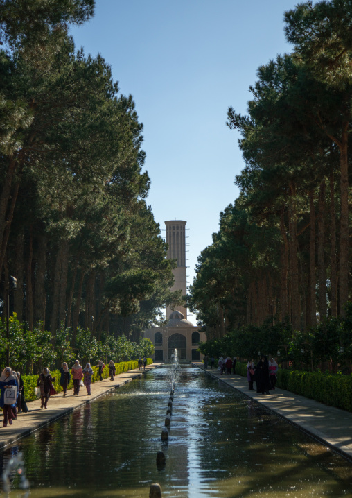 wind tower standing over 33 meters in dolat abad garden, Central County, Yazd, Iran