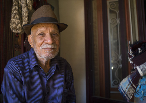 Old Man With A Hat In The Bazaar, Kermanshah, Iran