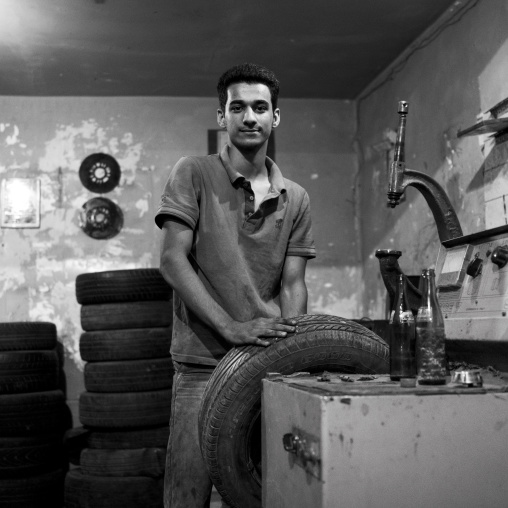 Man In A Garage, Kermanshah, Iran