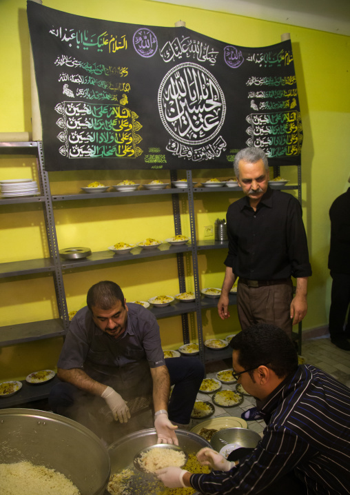 Iranian Shiite Muslim Cookers Preparing Nazri Charity Food During Muharram Before Ashura Celebration, Golestan Province, Gorgan, Iran