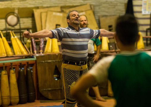Gyration During The Traditional Sport Of Zurkhaneh, Yazd Province, Yazd, Iran