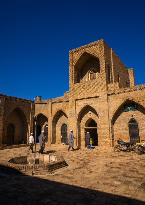 Iranian Shiite Men In Front Of An Old Caravanserai Turned Into Madrassah, Golestan Province, Karim Ishan, Iran