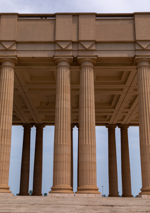 Colonnades in our lady of peace basilica christian cathedral built by Felix Houphouet-Boigny, Région des Lacs, Yamoussoukro, Ivory Coast