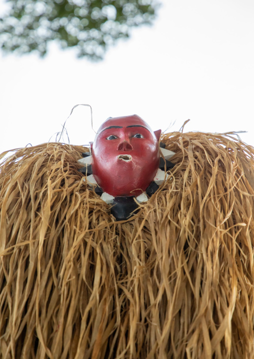 Goli sacred mask in Baule tribe during a ceremony, Région des Lacs, Bomizanbo, Ivory Coast
