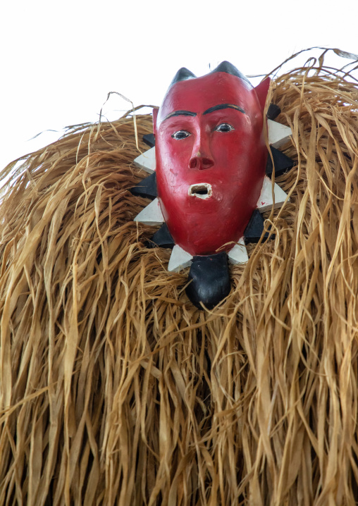 Goli sacred mask in Baule tribe during a ceremony, Région des Lacs, Bomizanbo, Ivory Coast
