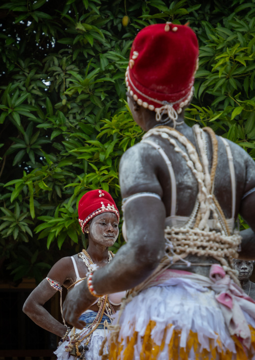Women dancing during a ceremony in Adjoua Messouma Komians initiation centre, Moyen-Comoé, Aniassue, Ivory Coast