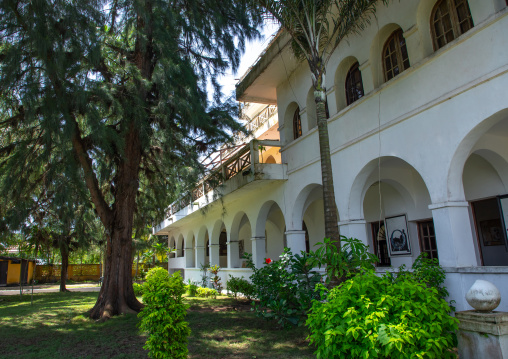 Old french colonial building called la Commanderie in the UNESCO world heritage area, Sud-Comoé, Grand-Bassam, Ivory Coast