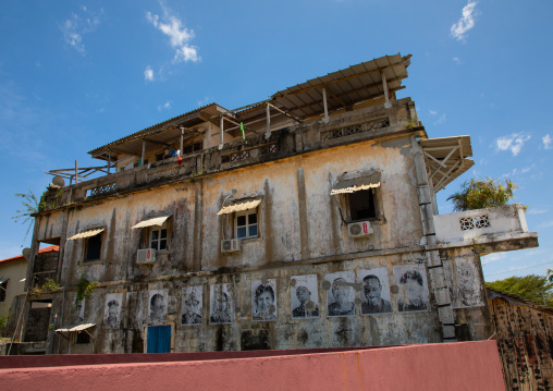 Old french colonial building in the UNESCO world heritage area, Sud-Comoé, Grand-Bassam, Ivory Coast