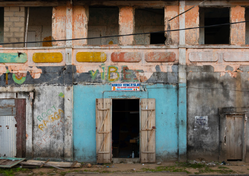 Old french colonial building in the UNESCO world heritage area, Sud-Comoé, Grand-Bassam, Ivory Coast