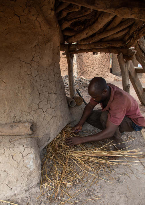 Senufo blacksmith preparing the fire, Poro region, Koni, Ivory Coast