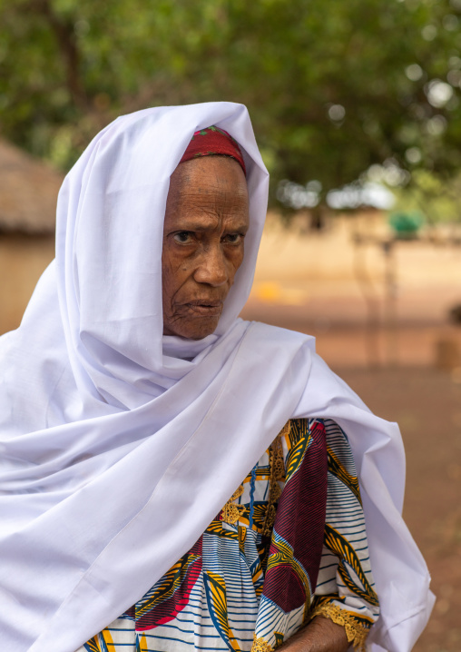 Portrait of a senior Peul tribe girl, Savanes district, Boundiali, Ivory Coast